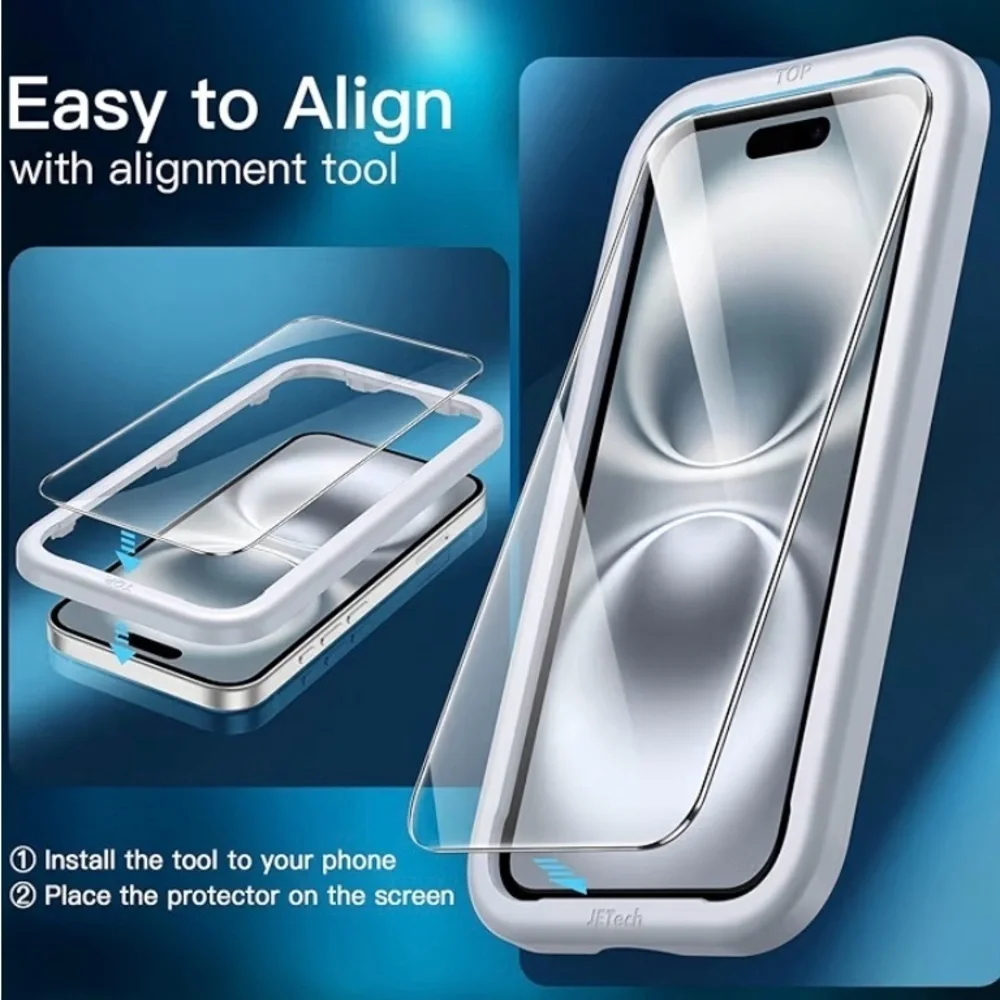 2 Boxes Tempered Glass Screen Protector for iPhone 16 - Clear NIB